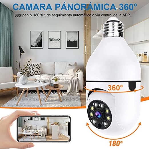 Camara foco soquete ampolleta 360