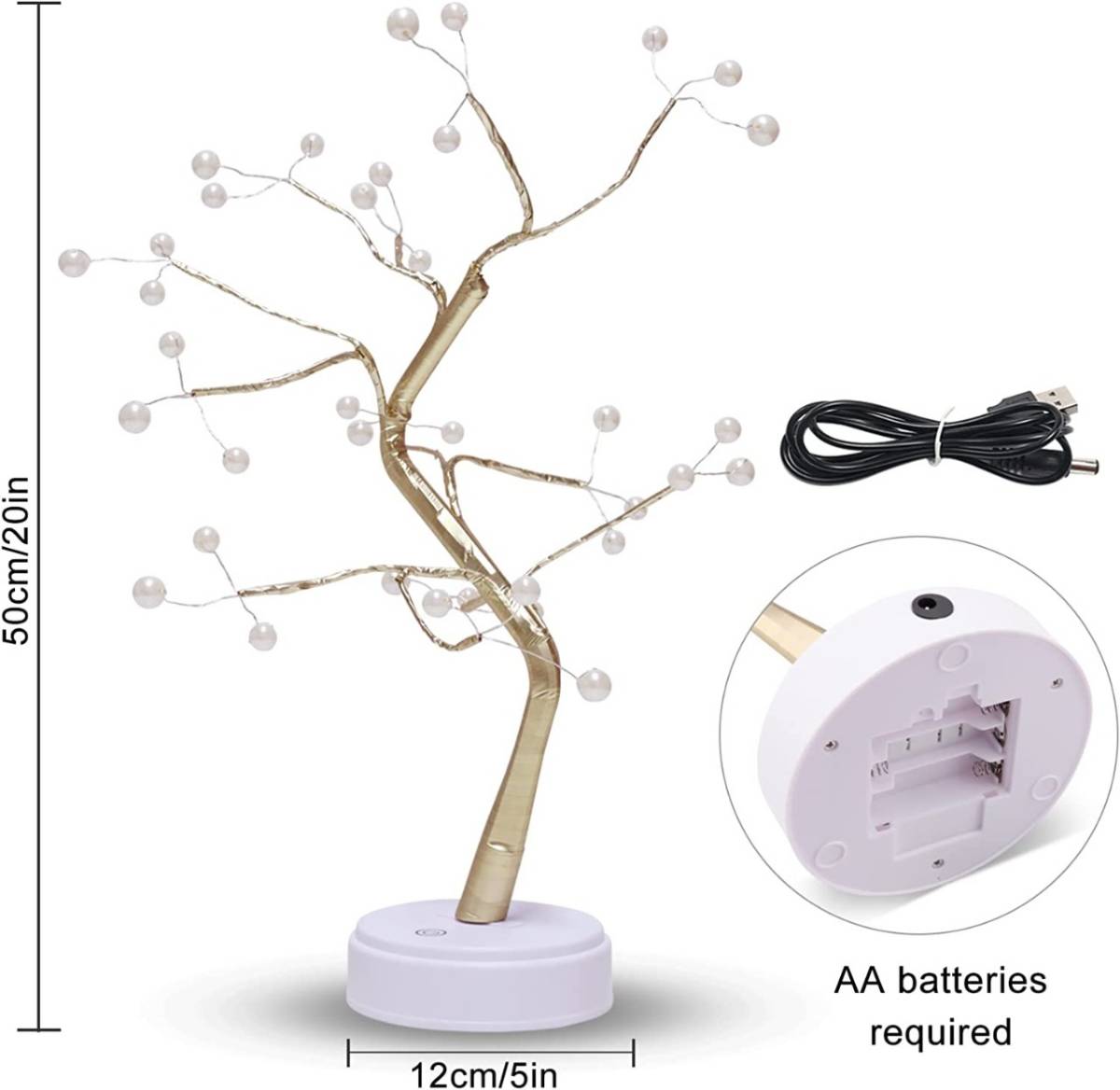 ARBOL BONSAI LED ESFERA 50 CMS